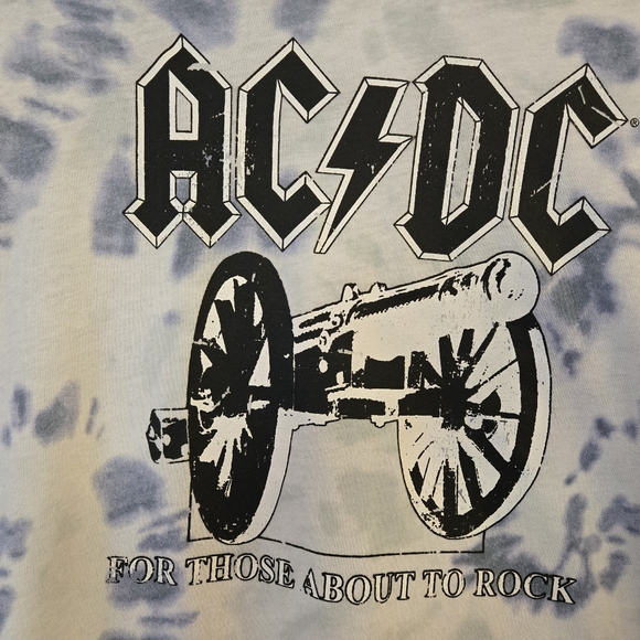 ACDC Graphic Band Tee Size Medium Tie Dye - Picture 3 of 5